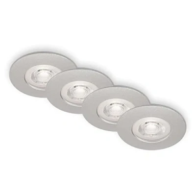 Afbeelding van BRILONER KULANA LED inbouwarmaturen, Ø9 cm, 4x LED, 4,9 W, 480 lm, mat chro