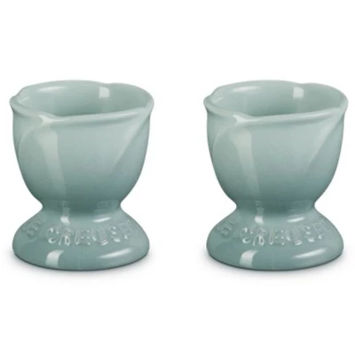 Afbeelding van Le Creuset Jardin Eierdopjes 2 Delig in Aardewerk Sea Salt
