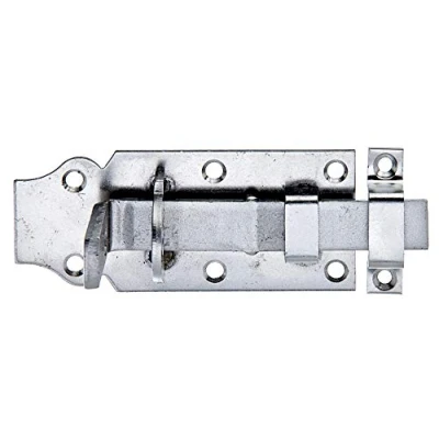Afbeelding van Alberts 116934 Sluitgrendel recht, met platte greep en bevestigde lus rvs plaat 100 x 45 mm