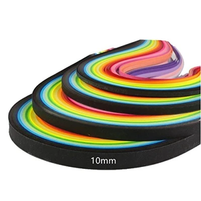 Afbeelding van ODETOJOY Quilling Papier Strips 10mm 26 Kleuren 260 Set DIY Origami Lengte 39 cm