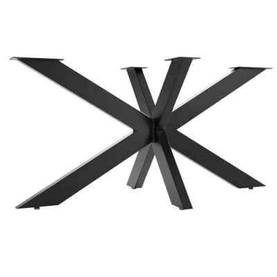 Afbeelding van SOTECH Tafelonderstel SPIDER/Zware stalen tafelpoten in zwart/Eenvoudige montage/Tafellopers voor doe het zelf eettafelprojecten 710 x 1500 780 mm