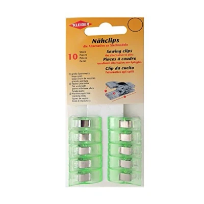 Afbeelding van Kleiber Naaiclips naaitoebehoren, kunststof, groen, 2,5 x 0,9 1,2 cm, 10 stuks