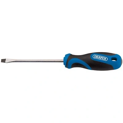 Afbeelding van Draper 48922 gewone sleufschroevendraaier met zachte handgreep, 5.0mm x 100mm, blauw