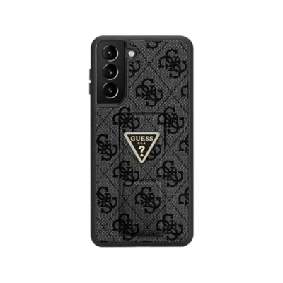 Afbeelding van Guess Galaxy S24 Backcover hoesje Grip Stand 4G Triangle Strass Bruin