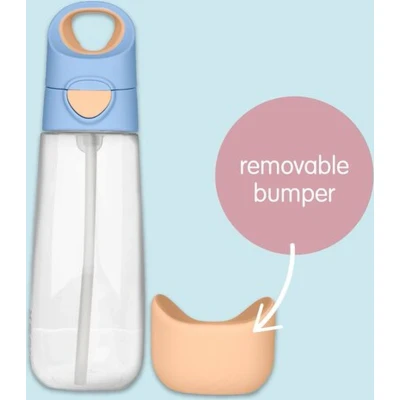 Afbeelding van b.box Tritan rietje, 590 ml, gelimiteerde editie, grote, moderne waterfles met klaprietje voor kinderen, lekvrij, BPA vrij (Feelin&#039; Peachy, ml)