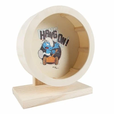 Afbeelding van Smurfs Duvoplus Hok Knaagdier Klungelsmurf Looprad 29cm 1st