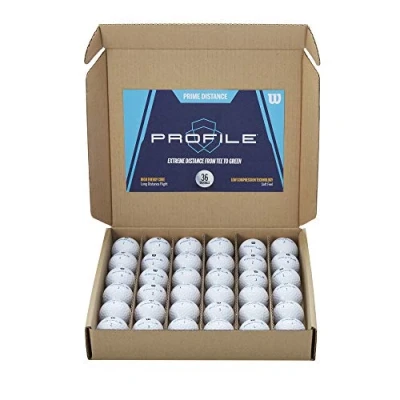 Afbeelding van Wilson Amazon Exclusive Golfballen Prime Distance Profile, 36 stuks, wit, WGWR76000