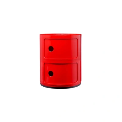 Afbeelding van Kartell Componibili kast rond medium (2 comp.) Rood