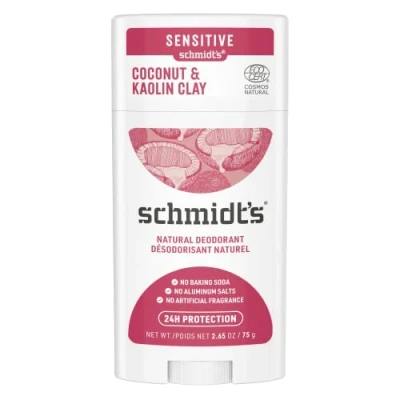 Afbeelding van SCHMIDT&#039;S Kaolin Deodorant Stick Sensitive Skin + Kokos, 58 ml