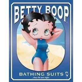 Afbeelding van EpochSign Betty Boop Badpakken Badpak Tin Teken Metalen Sign 8x12 inch