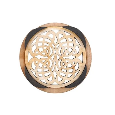 Afbeelding van Gitaar Sound Hole Cover Houten Klankgat Protector Screeching Halt Block Feedback Buffer met Patroon voor 41&#039;&#039;/42&#039;&#039;(Gelukkige knoop)