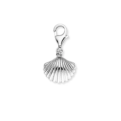 Afbeelding van Engelsrufer Damen Charm Anhänger Aloha Muschel Silber aus Sterling Karabinerverschluss nickelfrei Größe: 9mm