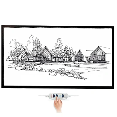 Afbeelding van JIAWDYJ A1 A0 LED lichtbak Tracer Ultradunne draagbare Artcraft Tracing Light Box met voedingskabel Dimbare helderheid Lichttafel Pad Kopieerbord voor artiesten Tekenen Schetsen Animatie,A0