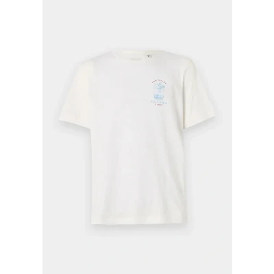 Afbeelding van TOM Tailor Printed SLUB Tshirt print, Heren, Maat: XL, Off white