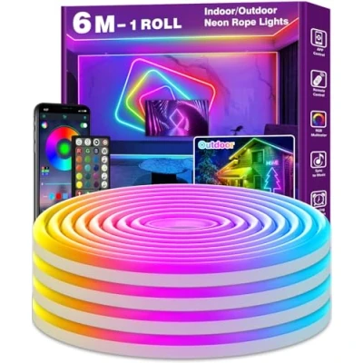 Afbeelding van AILBTON 6 m neon ledstrip, flexibele