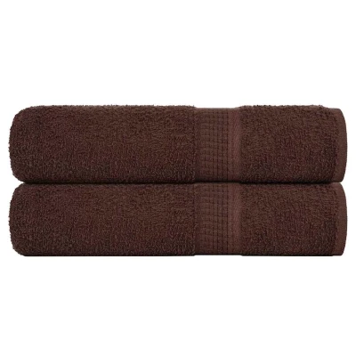 Afbeelding van vidaXL Douchehanddoeken 2 st 70x140 cm 360 g/m² 100% katoen bruin