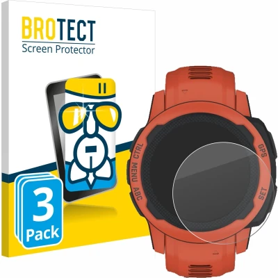 Afbeelding van BROTECT Screenprotector voor Garmin Instinct 2S Folie Beschermfolie Beschermglas transparant (3 Stuks)