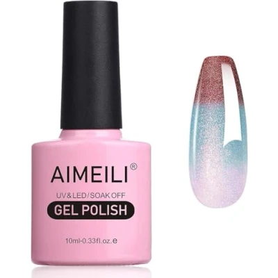 Afbeelding van AIMEILI Kameleon Gel Nagellak Set Gellak UV/LED Kleur Gelnagel Soak Off Temperatuur Veranderende Polish 10 ml Gift 004