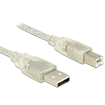 Afbeelding van Delock kabel USB 2.0 Type A male &gt; B 3 m transparant