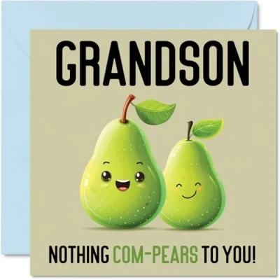 Afbeelding van Verjaardagskaarten voor kleinzoon Nothing Com Pears Grappige gelukkige verjaardagskaart van grootouders, verjaardagscadeaus, 145 mm x grap wenskaarten mannen