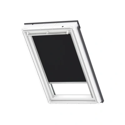 Afbeelding van Origineel VELUX Dakramen Verduisterend Rolgordijn voor SK06, Zwart met Grijze Zijgeleiders