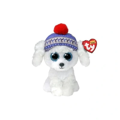 Afbeelding van TY Beanie Boo&#039;s Christmas Dog White 15 cm 1 stuk