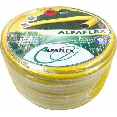 Afbeelding van Alfaflex slang ø25 mm, 50 m, Alfaflex, Geel Geschikt voor Rundvee Koeien Varkens Pluimvee Kippen Geiten Veehouderij