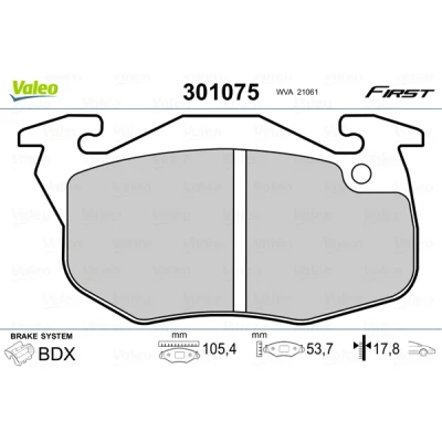 Afbeelding van Valeo Remblokset 301075