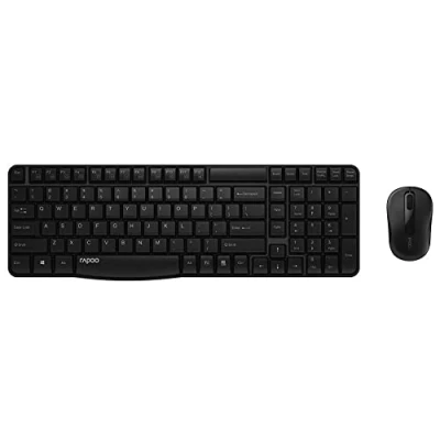 Afbeelding van Rapoo X1800S clavier Souris incluse RF sans fil QWERTZ Allemand Noir