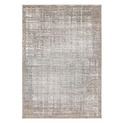 Afbeelding van andiamo Modern stijlvol laagpolig tapijt, robuust en onderhoudsvriendelijk, van 100% polypropyleen, geschikt voor vloerverwarming zuigrobot, 133 x 190 cm, beige gestreept