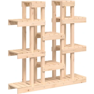 Afbeelding van vidaXL Plantenstandaard 104,5x25x109,5 cm massief grenenhout