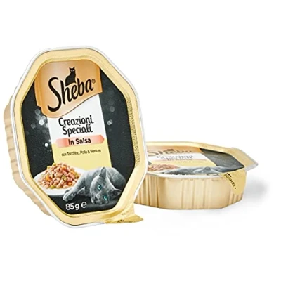 Afbeelding van Sheba Saus Collection in saus, kattenvoer met kalkoen, kip &amp; groenten, 22 kommen à 85 g, totaal 1870 g