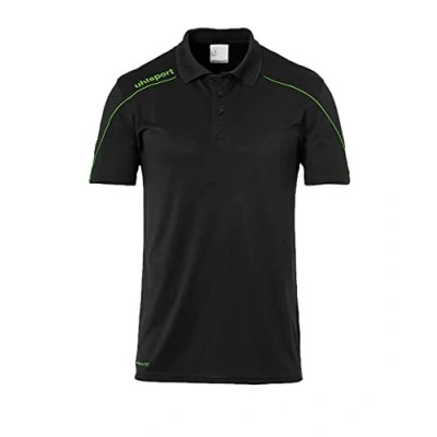 Afbeelding van Uhlsport Stream 22 Polo Heren Zwart / Fluo Groen Maat: 2XL