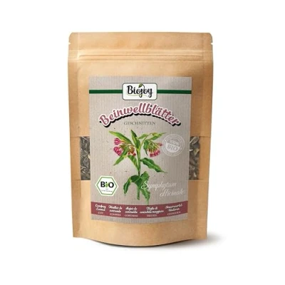 Afbeelding van Biojoy Biologische Smeerwortelbladeren, gedroogd en gesneden (100 g), ideaal voor Smeerwortelblad Thee (Sympytum officinale)