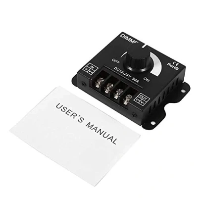 Afbeelding van LED schakelaar dimmer, 12 V 24 30 A dimmer controller handbediening voor lichtstrips effen