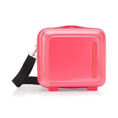 Afbeelding van MANDARINA DUCK cosmetische tas Logoduck + Metal Beauty Case Blue Indigo donkerblauw