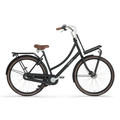 Afbeelding van Popal Transsportfiets daily dutch prestige n3 rn 53 cm Mat zwart 28 inch