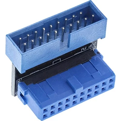Afbeelding van InLine® USB 3.0 adapter intern, paalaansluiting stekker op bus, naar beneden gehoekt