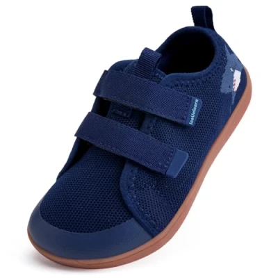 Afbeelding van IceUnicorn Blotevoetenschoenen voor kinderen, brede teenbox, jongens, meisjes, pantoffels, minimalistische outdoor trailschoenen, wandelschoenen, marineblauw, 31 EU Breed