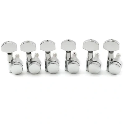 Afbeelding van Musiclily Pro 6 in lijn 2 Pin Locking Stemmechanieken Gitaar Tuners voor SQ Strat Tele stijl Elektrische Gitaar, Chroom