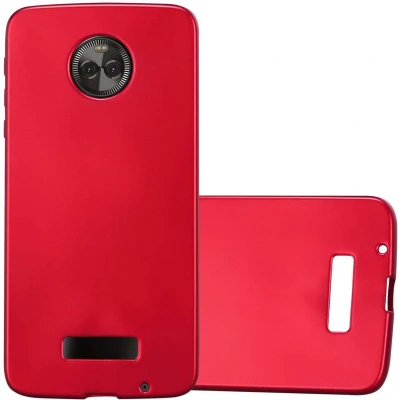 Afbeelding van Cadorabo Hoesje geschikt voor Motorola MOTO X4 in METALLIC ROOD Beschermhoes gemaakt van flexibel TPU silicone Case Cover