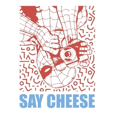 Afbeelding van Komar Artprint Marvel Spider Man Say Cheese Red 50 x 70 cm (breedte hoogte) kinderkamer, wandsticker (set)