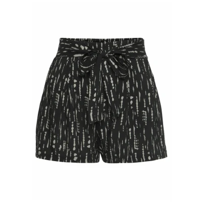Afbeelding van s.Oliver Shorts schwarzbeigebedruckt, Dames, Maat: 46, Schwarz beige bedruckt