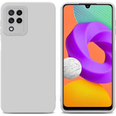 Afbeelding van Cadorabo Hoesje geschikt voor Samsung Galaxy M22 / M32 4G in FLUID WIT Beschermhoes TPU silicone Cover Case