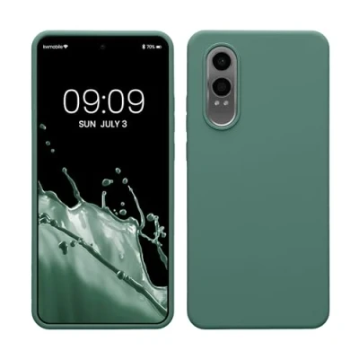 Afbeelding van kwmobile telefoonhoesje geschikt voor OnePlus Nord CE 4 Lite 5G Hoesje met siliconen coating Smartphone case in dennengroen