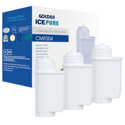 Afbeelding van GOLDEN ICEPURE Koffiewaterfilter, compatibel met Siemens EQ serie, 6, TZ70003, TCZ7003, TCZ7033, Brita Intenza, Bosch 12008246, BCM8450UC, 3 stuks