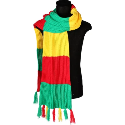 Afbeelding van Sjaal Carnaval Deluxe Rood Geel Groen One Size Een Stuk