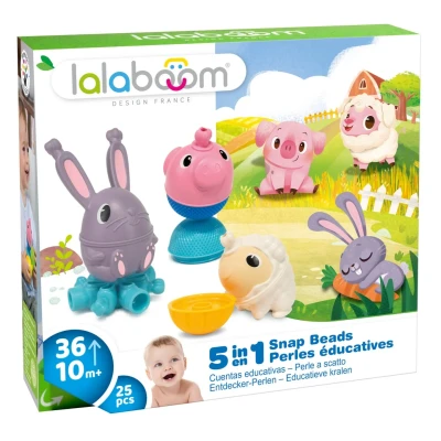 Afbeelding van Lalaboom Educatieve kralen boerderij cadeaudoos (25 stuks)