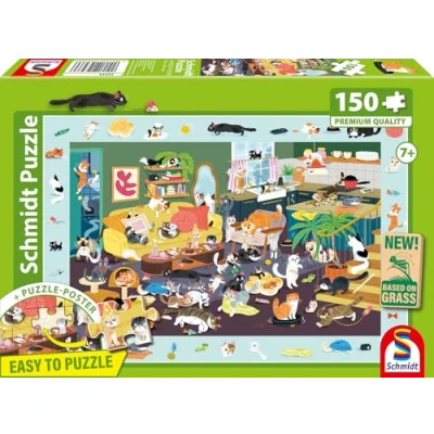 Afbeelding van Schmidt Spiele Lustiges Katzen Gewimmel 150 Teile (150 onderdelen)