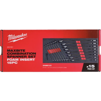 Afbeelding van MILWAUKEE Max Bite 4932479827 Set ring / steeksleutel 15